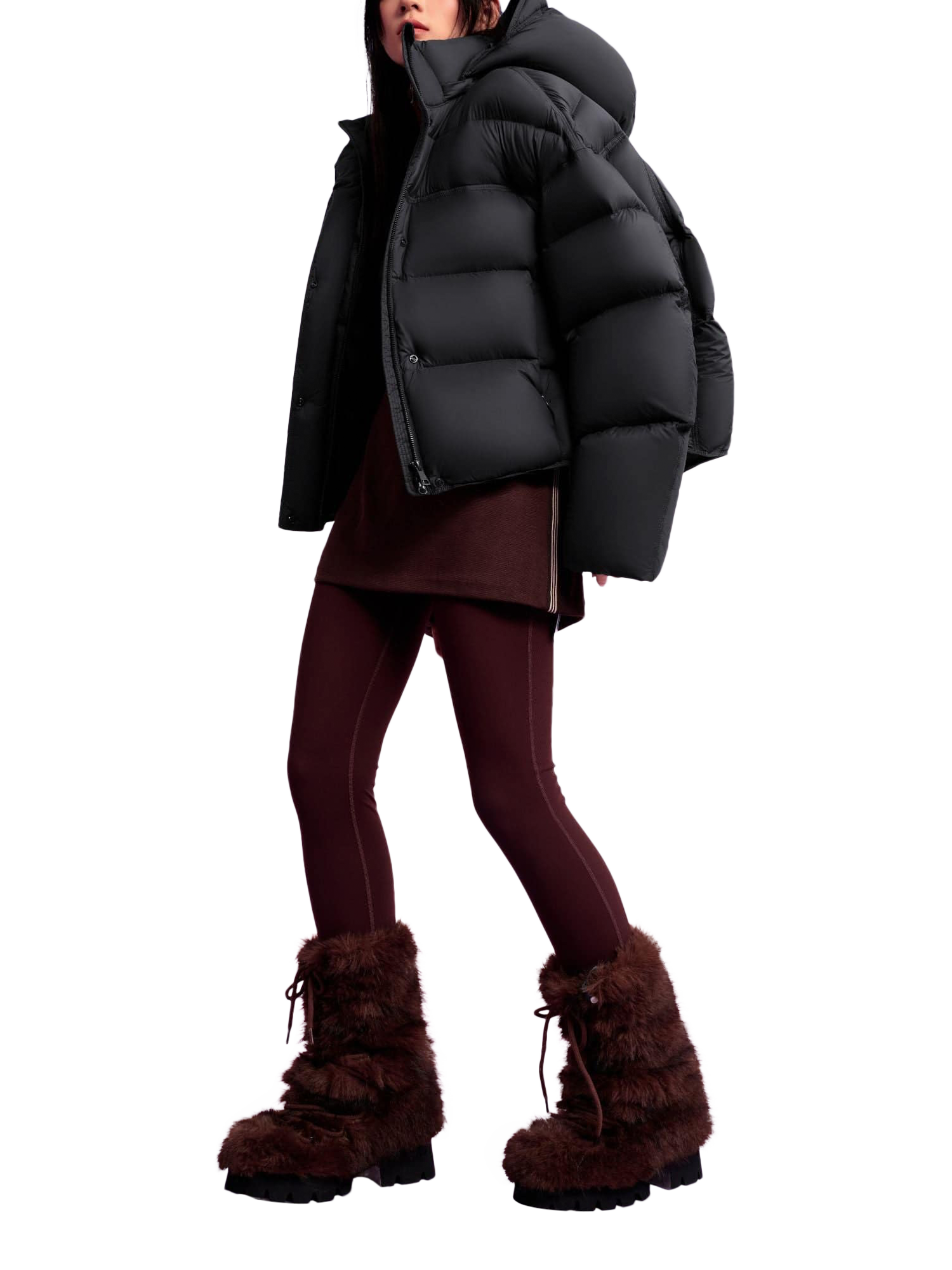 Product image 4 of 7, which shows Bosideng Innovative Hooded Down Puffer Jacket, Coal, 4