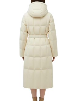 Bosideng Belted Long Down Puffer Coat - view 2, Cream