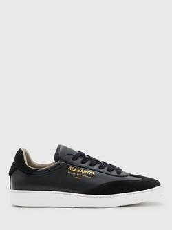 AllSaints Thelma Colour Block Leather Trainers, Black