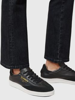 AllSaints Thelma Colour Block Leather Trainers - view 2, Black