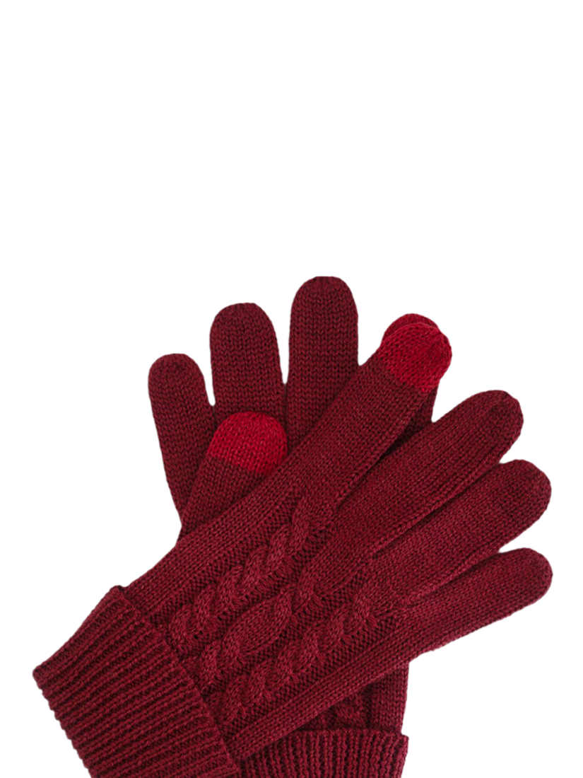 Product image 1 of 2, which shows ACAI Merino Wool Blend Gloves, Cabernet, One Size
