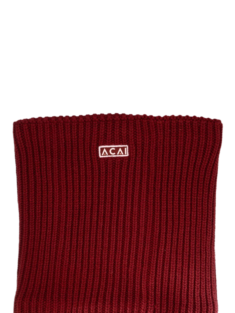 Product image 1 of 1, which shows ACAI Merino Wool Blend Snood, Cabernet, One Size