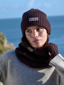 ACAI Merino Wool Blend Snood - view 2, Chocolate Plum