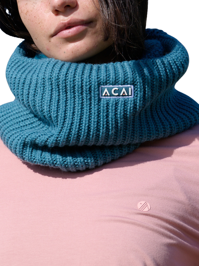 Product image 1 of 11, which shows ACAI Merino Wool Blend Snood, Wild Fern, One Size