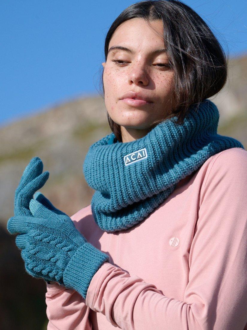 Product image 2 of 11, which shows ACAI Merino Wool Blend Snood, Wild Fern, One Size