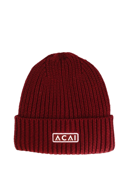 ACAI Merino Wool Blend Beanie, Cabernet