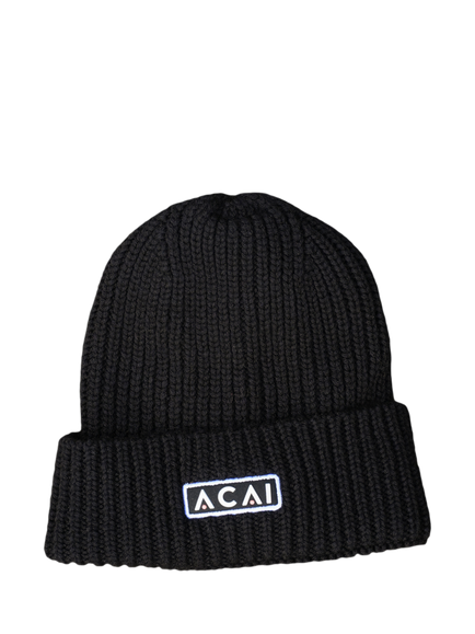 ACAI Merino Wool Blend Beanie, Black