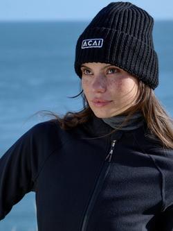 ACAI Merino Wool Blend Beanie - view 2, Black