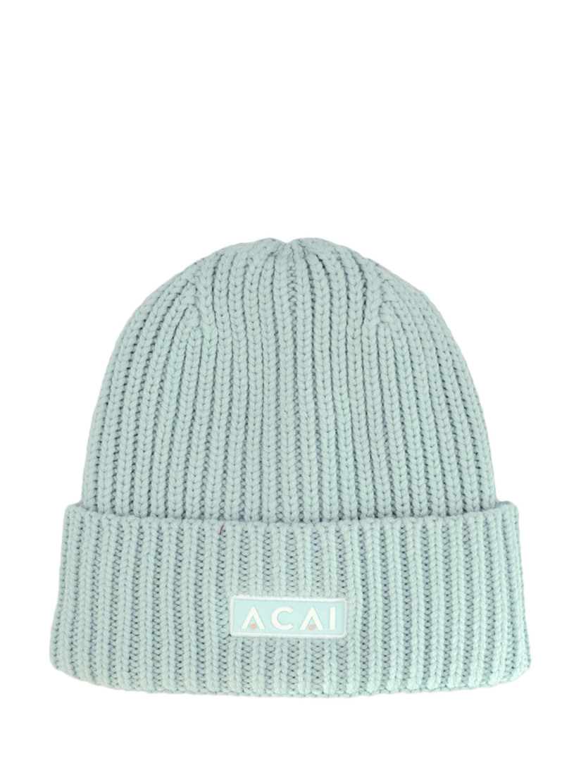 Product image 1 of 1, which shows ACAI Merino Wool Blend Beanie, Sea Foam, One Size
