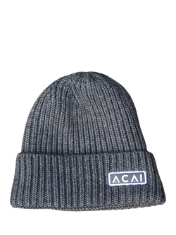 ACAI Merino Wool Blend Beanie, Grey Marl