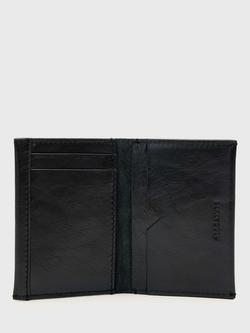 AllSaints Bifold Leather Wallet, Black - view 2, Black Black
