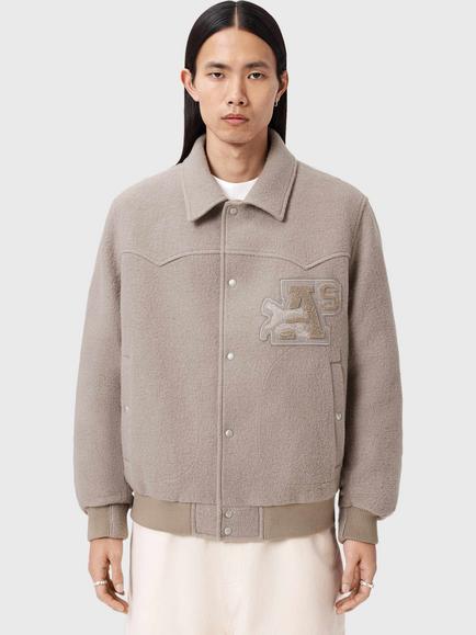 AllSaints Royce Wool Jacket, Mousy Brown