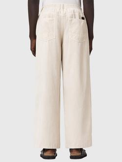 AllSaints Sabbath Straight-Cut Corduroy Trousers, Pebble White - view 2, Pebble White