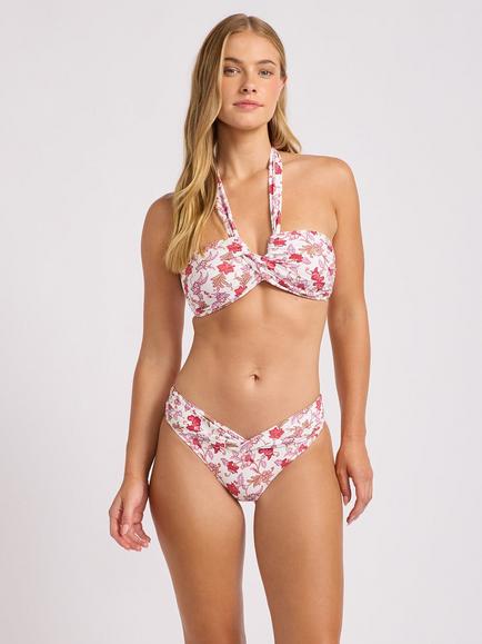 Seafolly Summer Chintz Halterneck Bikini Top, Ecru, Ecru