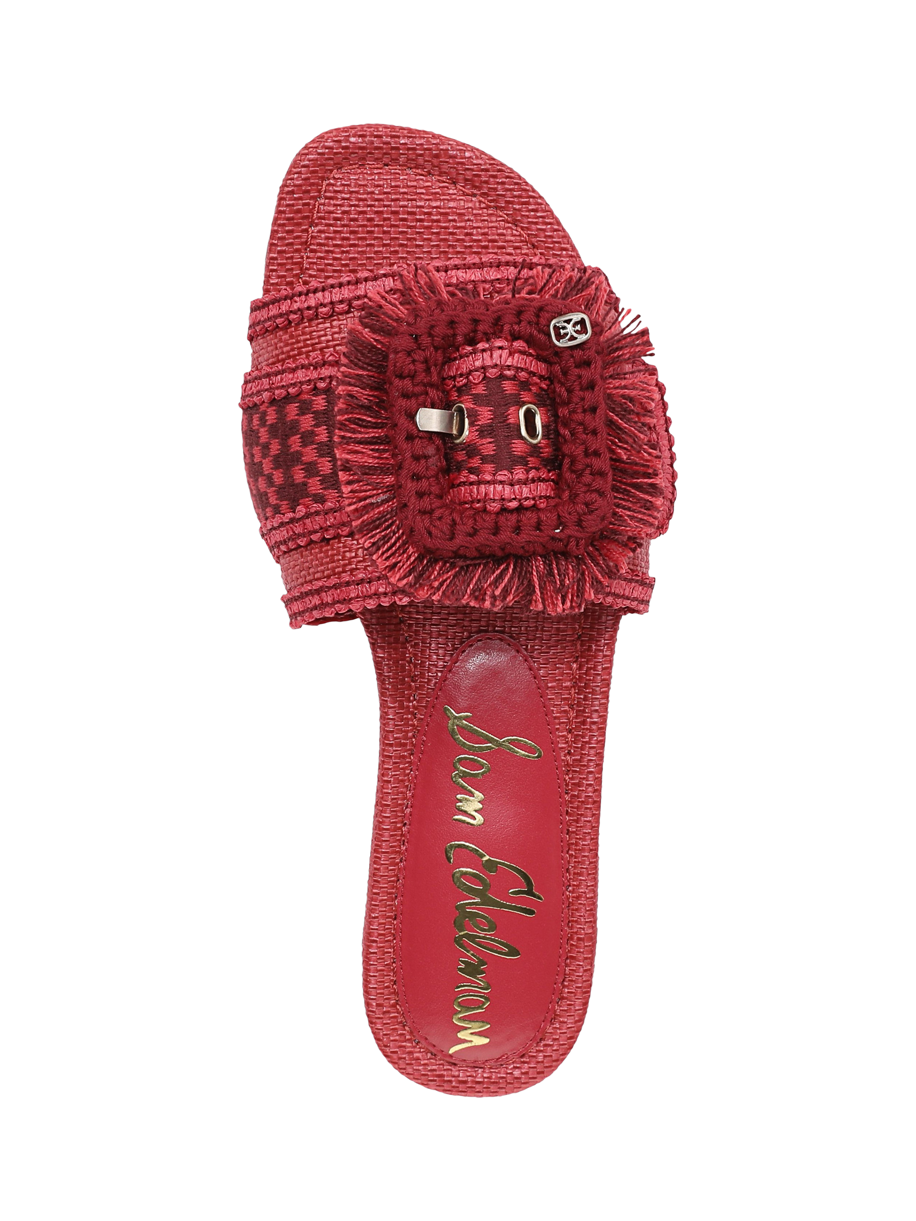 Product image 5 of 6, which shows Sam Edelman Bambi Playa Slider Sandals, Summer Red, 3.5