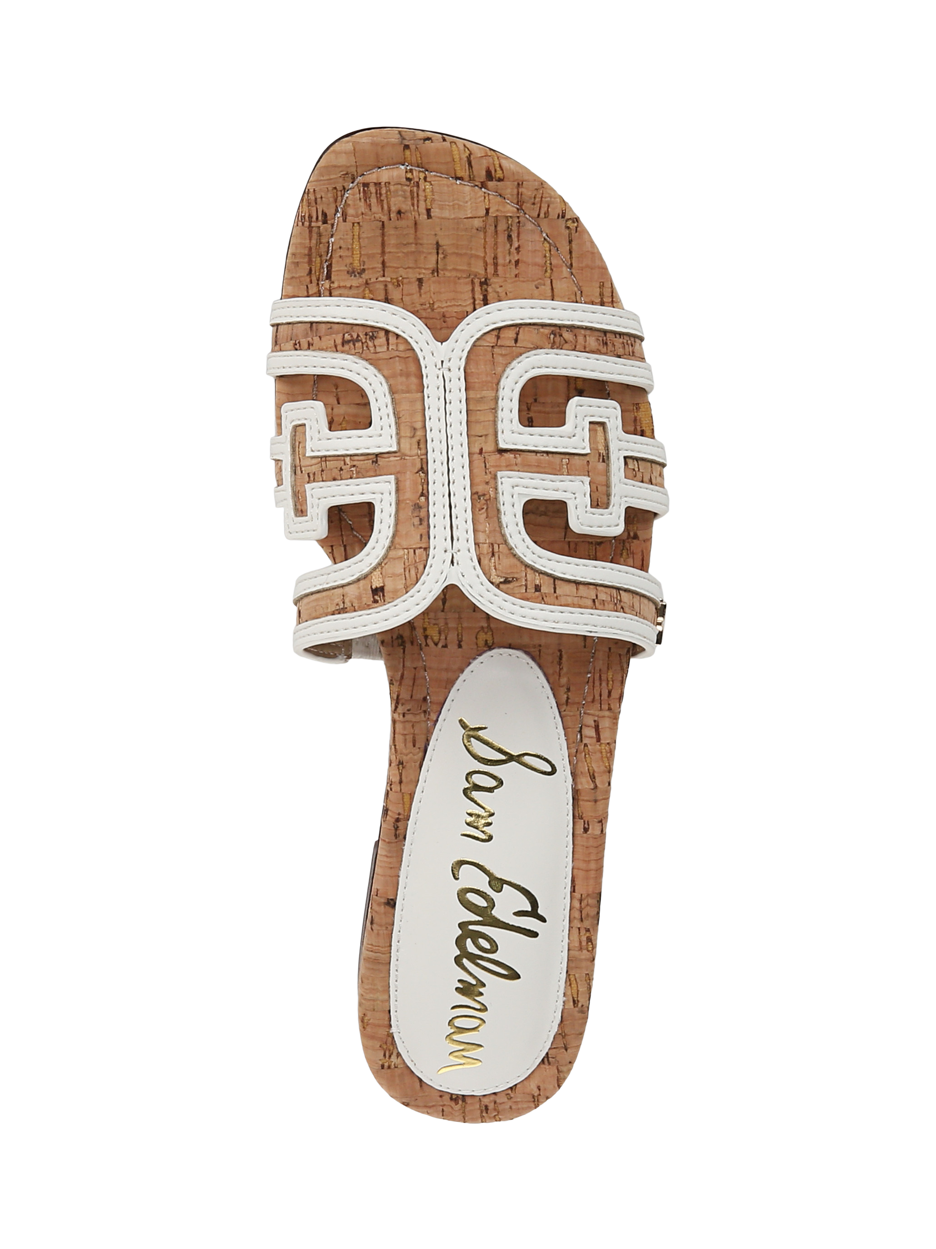 Product image 5 of 6, which shows Sam Edelman Bay Multi Slider Sandals, Natural Beige Cork, 3
