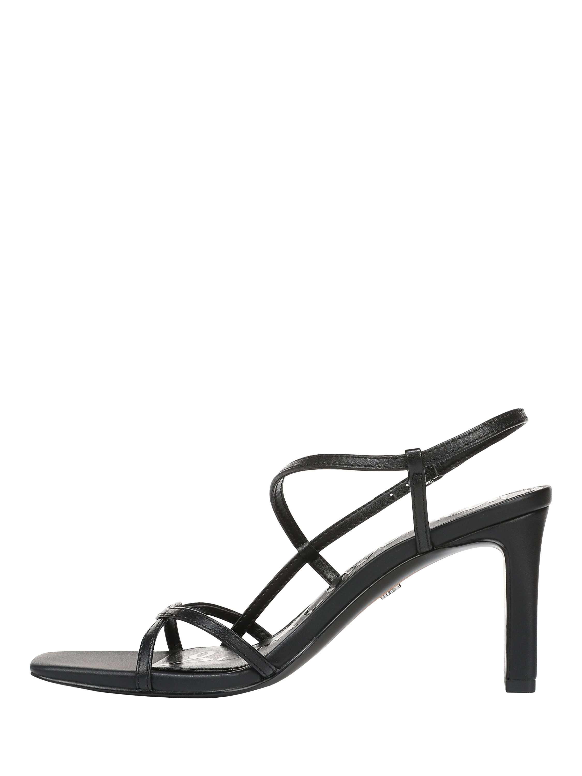 Product image 2 of 6, which shows Sam Edelman Elissa Leather Block Heel Sandals, Black, 3.5