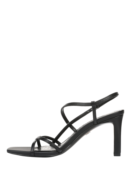 Sam Edelman Elissa Leather Block Heel Sandals - view 2, Black