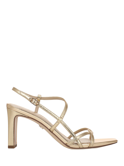 Sam Edelman Elissa Leather Block Heel Sandals, Amber Gold, Amber Gold