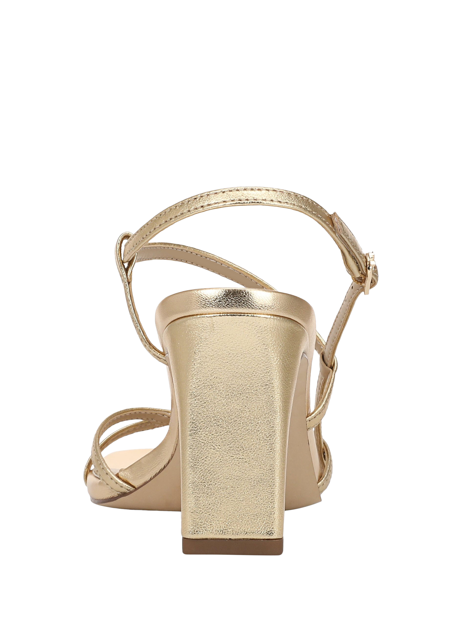 Product image 4 of 6, which shows Sam Edelman Elissa Leather Block Heel Sandals, Amber Gold, 3.5