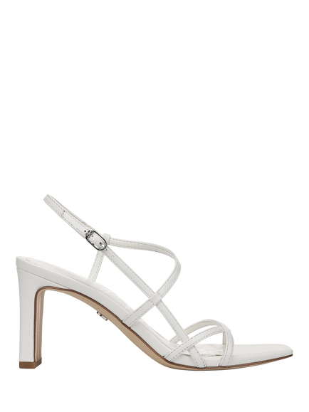 Sam Edelman Elissa Leather Block Heel Sandals, Bright White