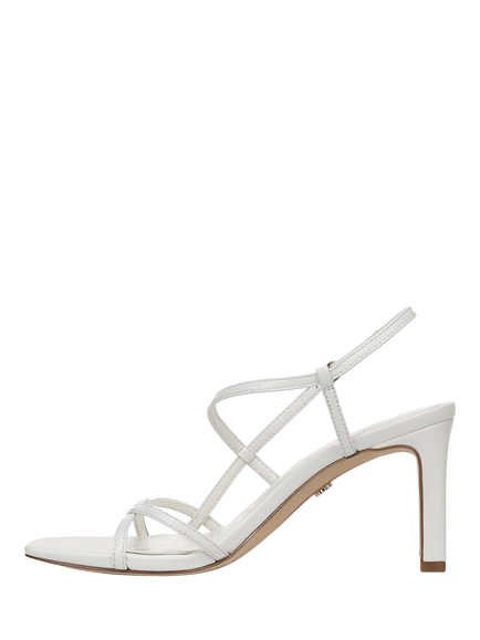 Sam Edelman Elissa Leather Block Heel Sandals - view 2, Bright White