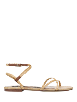 Sam Edelman Ellina Braid Strappy Flat Sandals, Natural