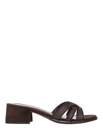 Sam Edelman Farrin Block Heel Slide Sandals, Cafe Noir