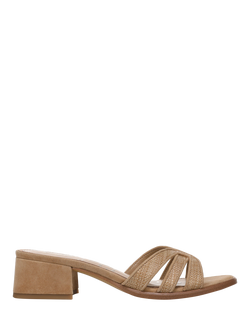 Sam Edelman Farrin Block Heel Slide Sandals, Buff Tan/Cyprus Tan