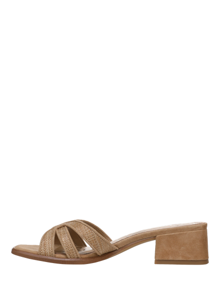 Sam Edelman Farrin Block Heel Slide Sandals - view 2, Buff Tan/Cyprus Tan