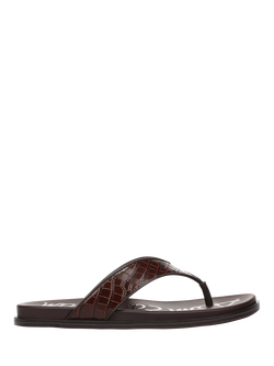 Sam Edelman Lila Leather Flip Flops, Maple Bourbon, Maple Bourbon