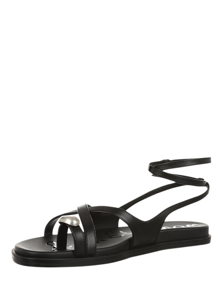 Sam Edelman Lottie Leather Strappy Sandals - view 2, Black
