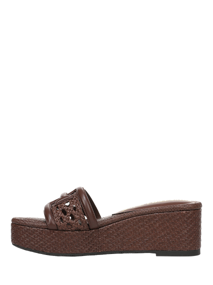 Sam Edelman Pauleena Espadrille Platform Sandals - view 2, Terazzo Brown