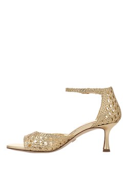 Sam Edelman Peyton Kitten Heel Sandals - view 2, Amber Gold