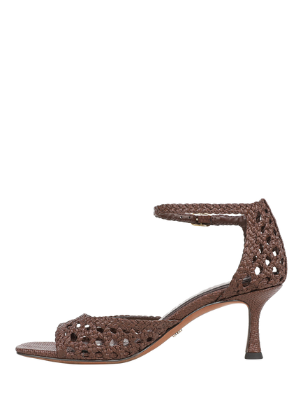 Sam Edelman Peyton Kitten Heel Sandals - view 2, Terazzo Brown