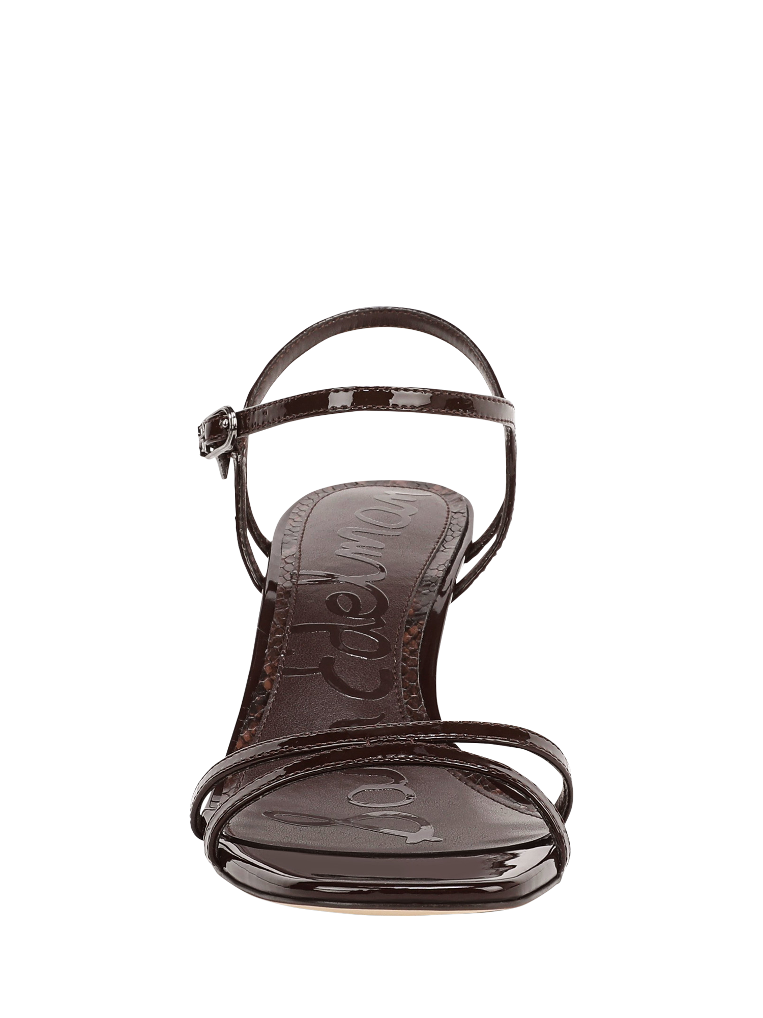 Product image 3 of 6, which shows Sam Edelman Presley Stiletto Heel Sandals, Rich Chocolate, 3