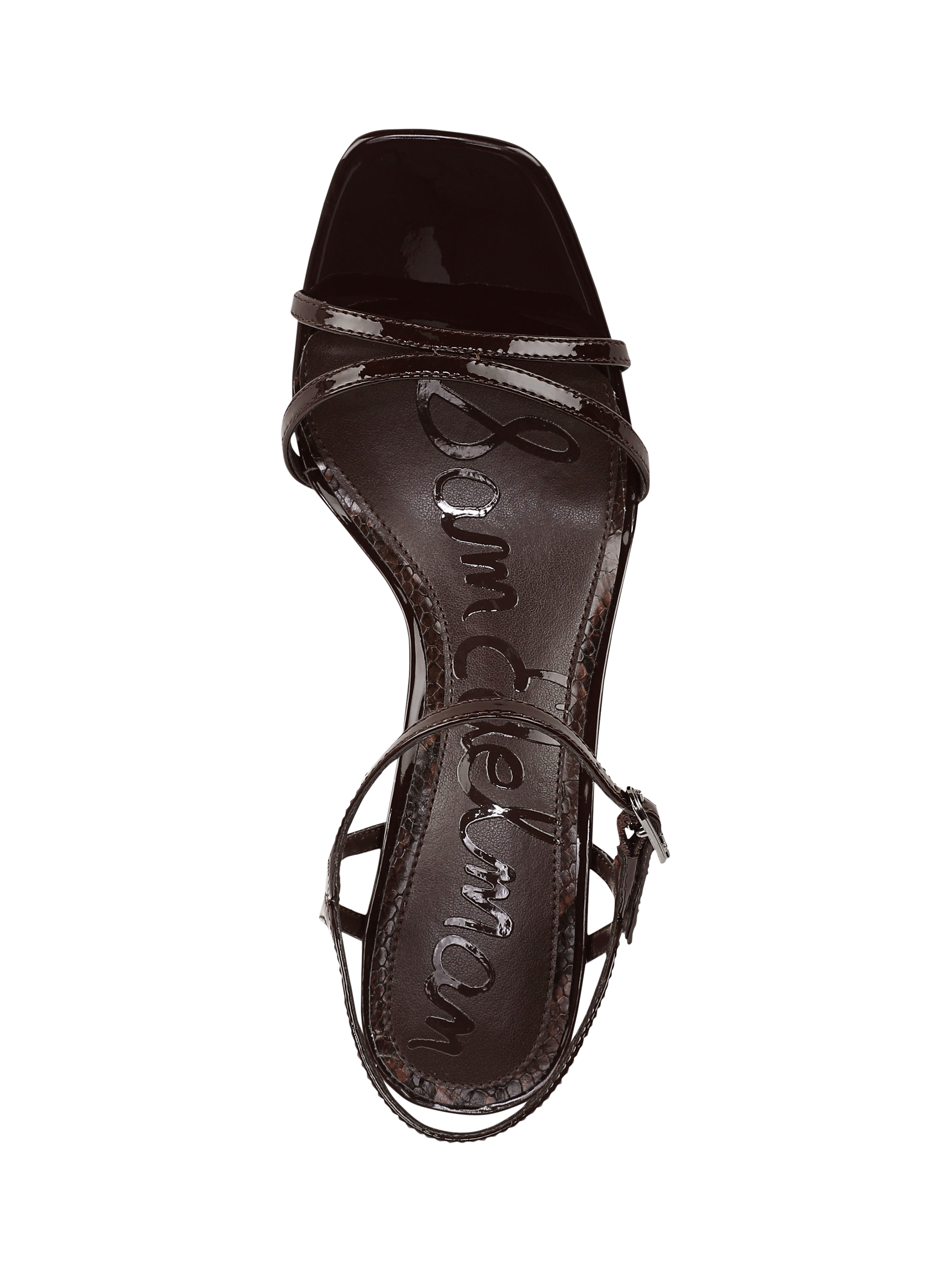 Product image 5 of 6, which shows Sam Edelman Presley Stiletto Heel Sandals, Rich Chocolate, 3