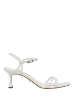 Sam Edelman Presley Leather Strappy Sandals, Bright White, Bright White