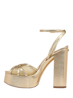 Sam Edelman Sandy Block Heel Platform Sandals, Gold - view 2, Gold