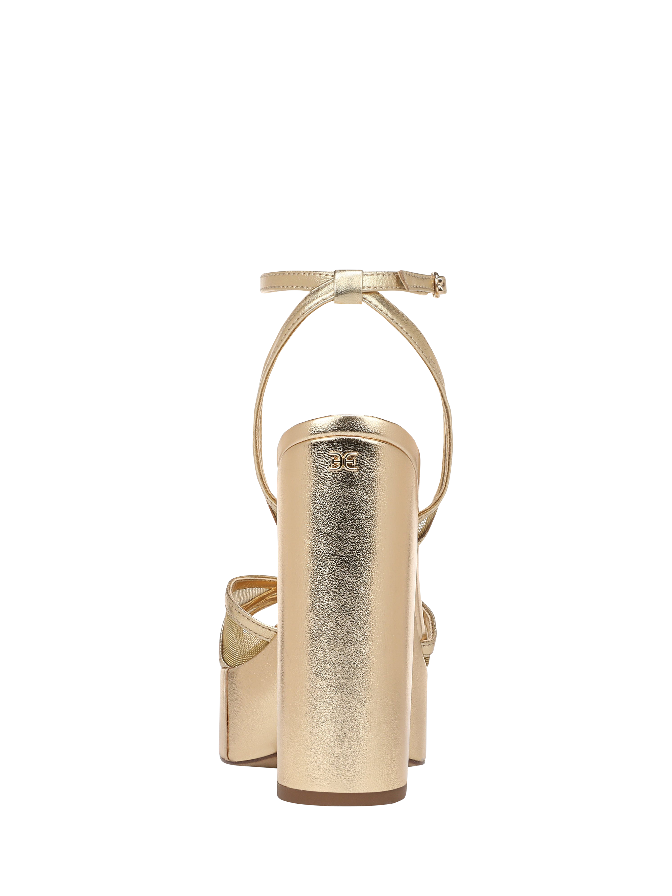 Product image 4 of 6, which shows Sam Edelman Sandy Block Heel Platform Sandals, Gold, 3.5
