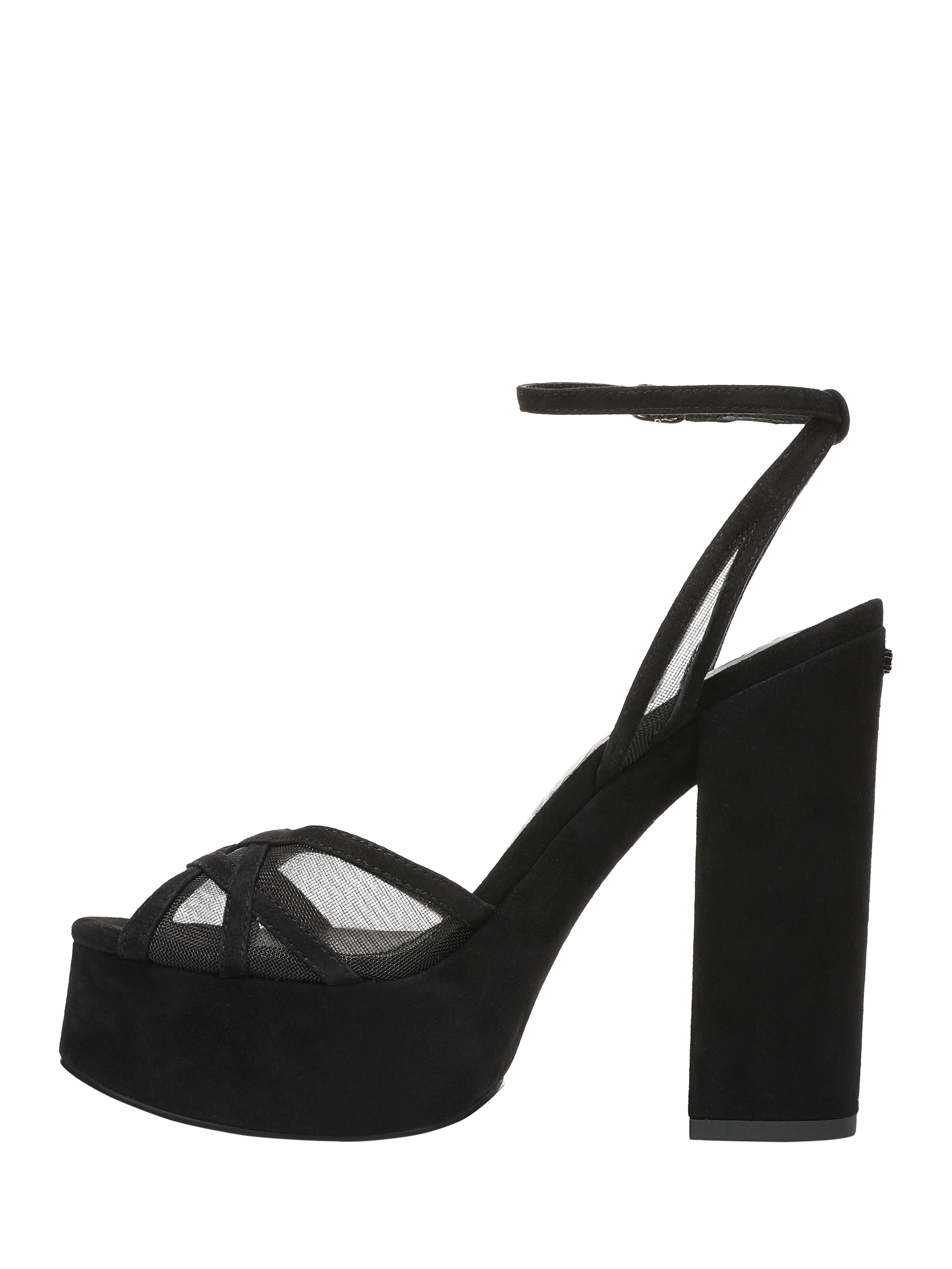 Product image 2 of 6, which shows Sam Edelman Sandy Block Heel Platform Sandals, Black, 3.5