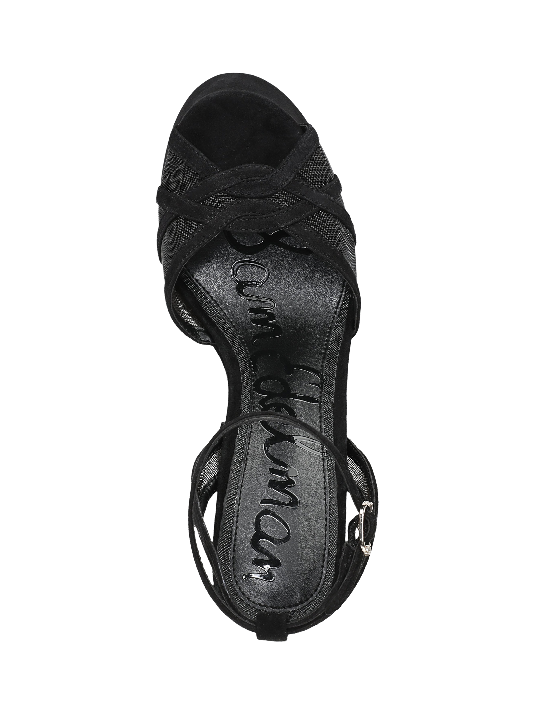 Product image 4 of 6, which shows Sam Edelman Sandy Block Heel Platform Sandals, Black, 3.5