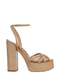 Sam Edelman Sandy Block Heel Platform Sandals, Tan, Tan