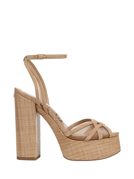 Sam Edelman Sandy Block Heel Platform Sandals, Tan, Tan