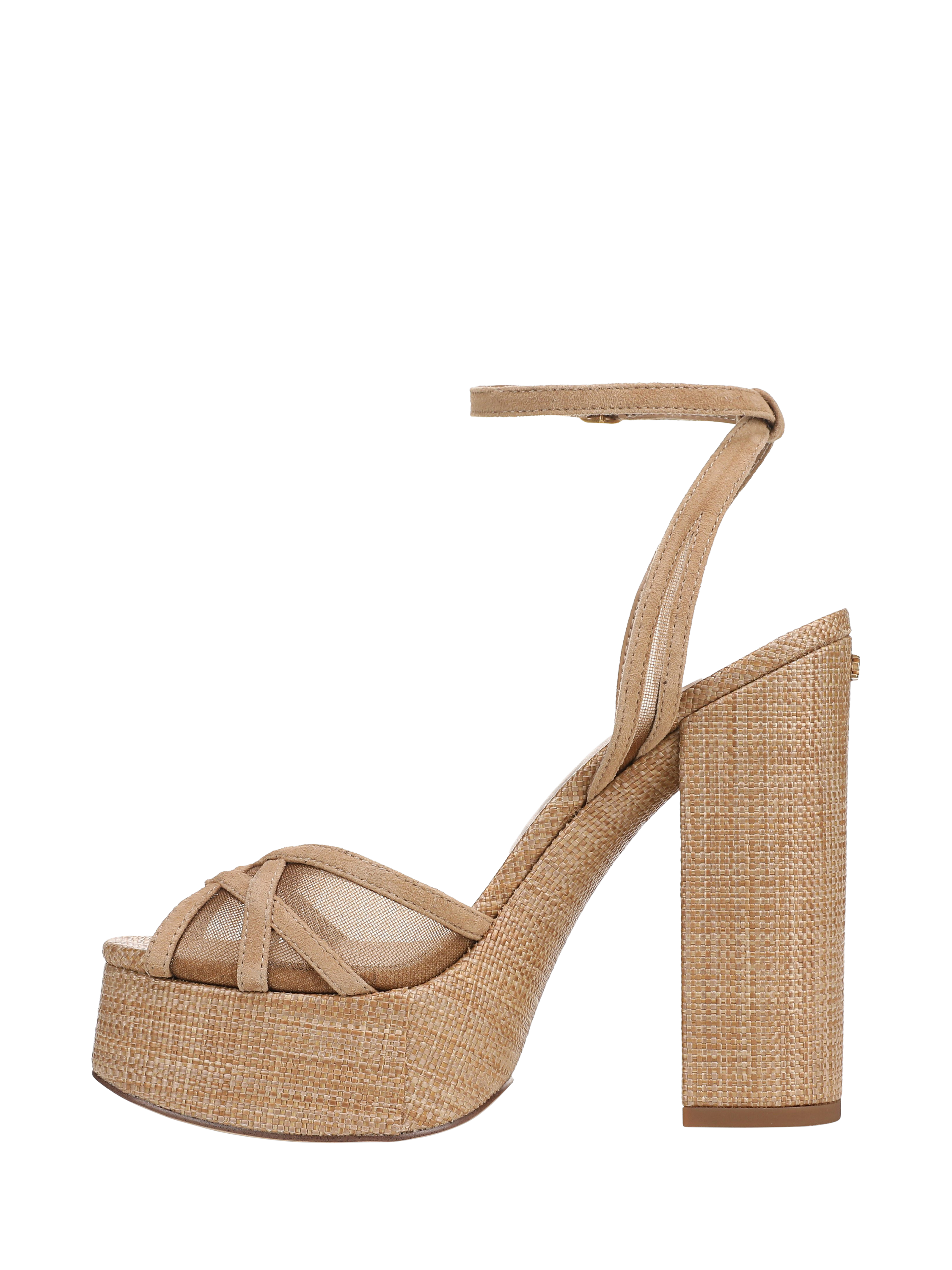 Product image 2 of 6, which shows Sam Edelman Sandy Block Heel Platform Sandals, Tan, 3.5