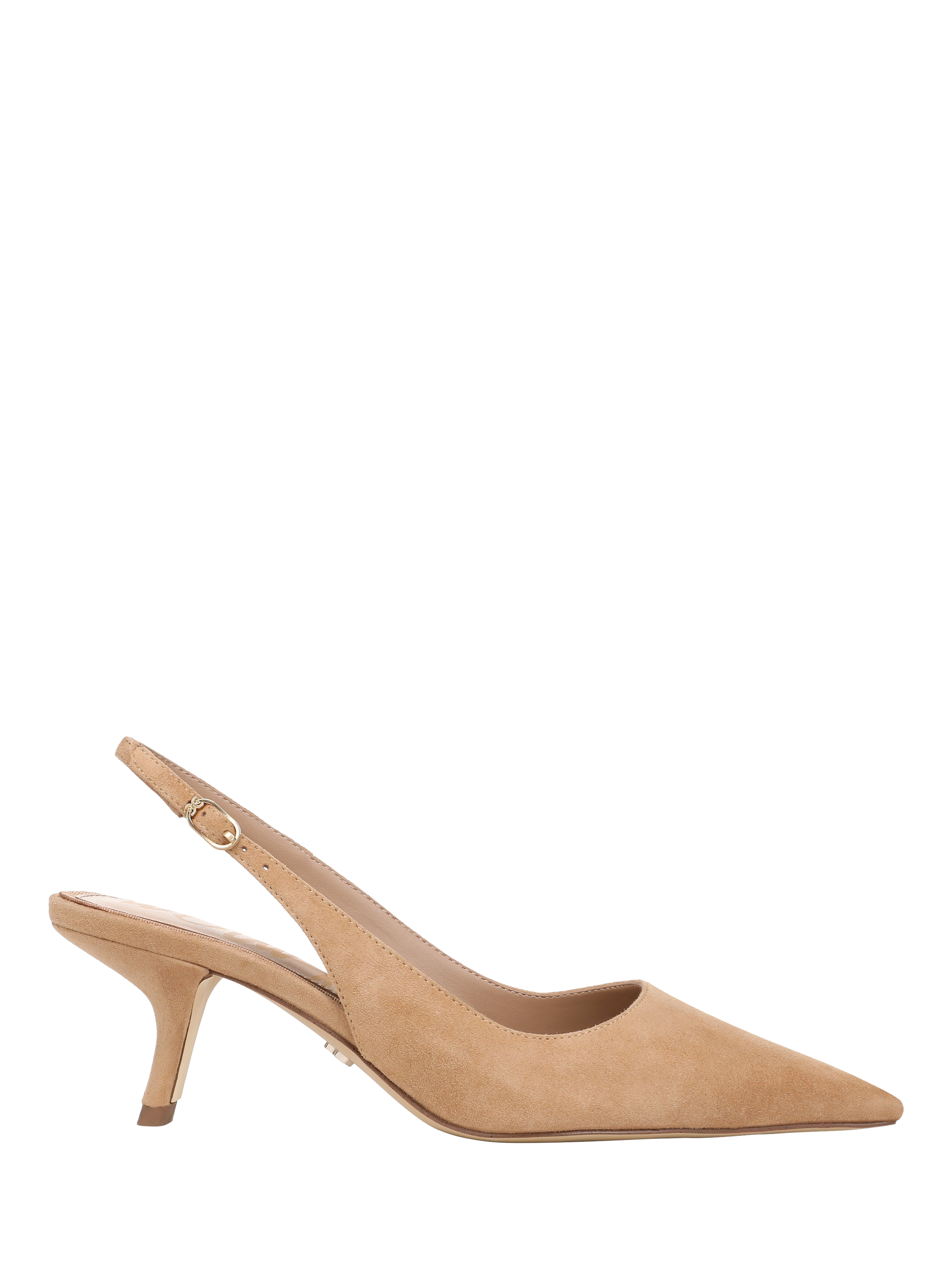 Product image 1 of 6, which shows Sam Edelman Bianka Leather Slingback Pumps, Cyprus Tan, 6.5