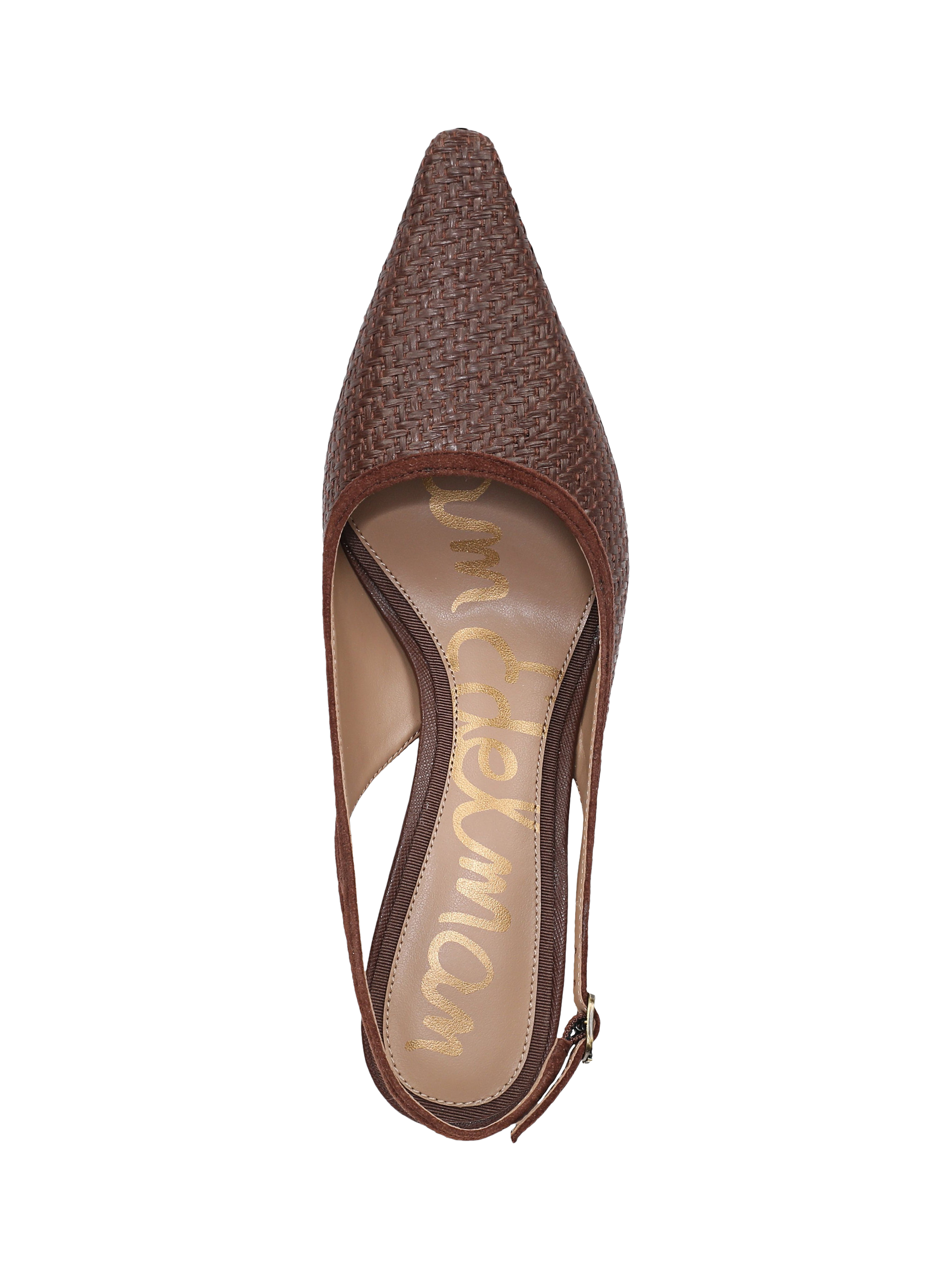 Product image 5 of 6, which shows Sam Edelman Bianka Slingback Pumps, Bourbon, 3.5