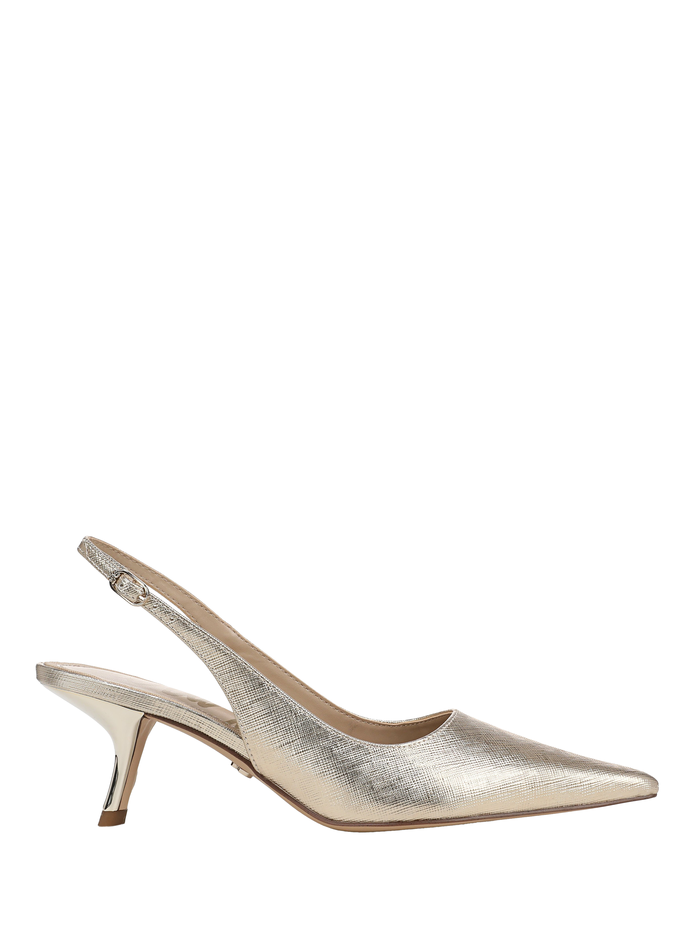 Product image 1 of 6, which shows Sam Edelman Bianka Slingback Pumps, Goldleaf, 3