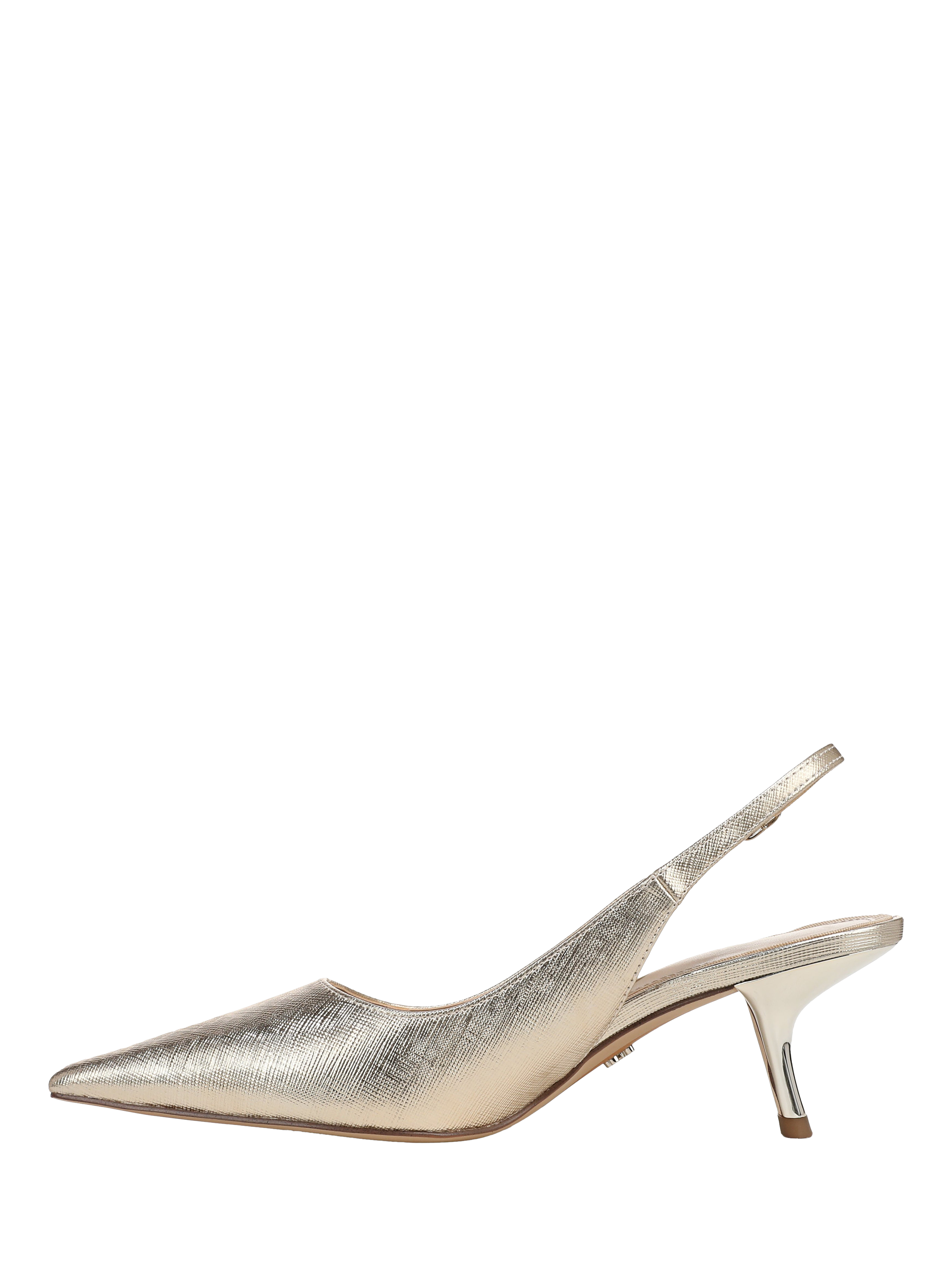 Product image 2 of 6, which shows Sam Edelman Bianka Slingback Pumps, Goldleaf, 3