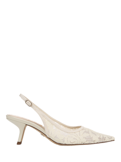 Sam Edelman Bianka Mesh Slingback Pumps, Ivory Lace, Ivory Lace